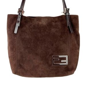 FENDI Suede Tote Bag
